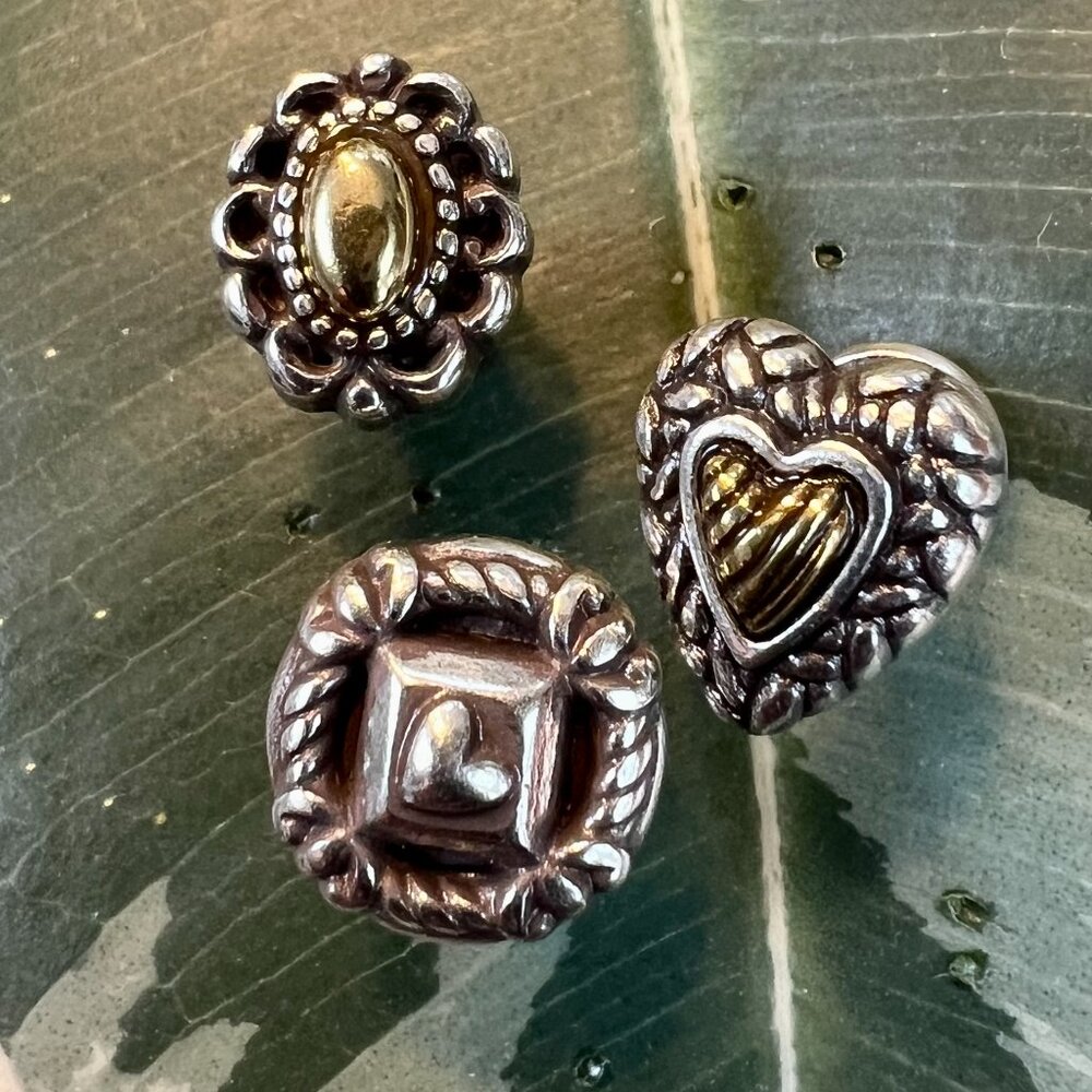Vintage Brighton Thumb Tacks / Push Pins (3) + Gift Bag